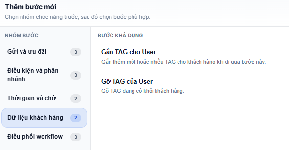 Nhóm bước: Dữ liệu khách hàng